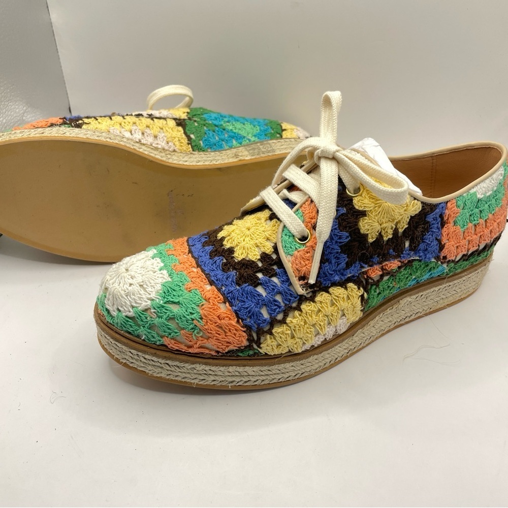 Sundance “Kanna” Crochet & Leather Oxford Espadrilles, Spain festival